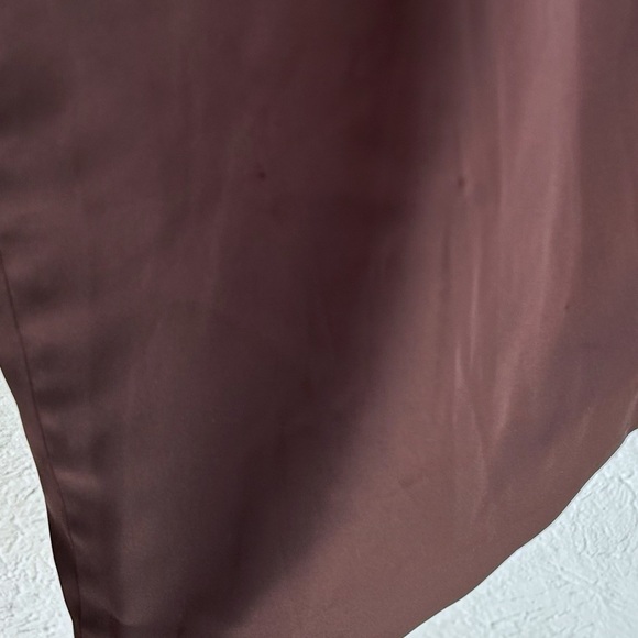 Aritzia Sunday Best Satin Dress Mocha Brown Sz 0 - Picture 4 of 6